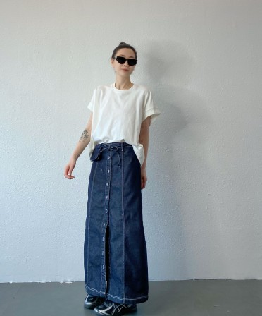 Denim Maxi Skirt #250426